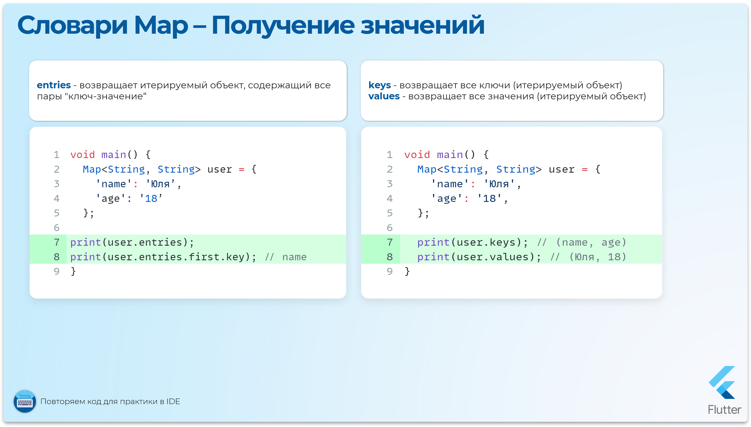 Дополнительные методы