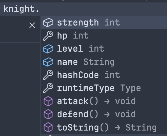 Доступные свойства и методы